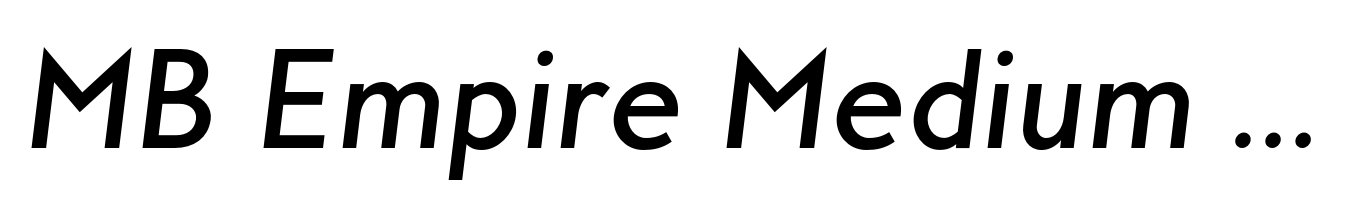 MB Empire Medium Italic